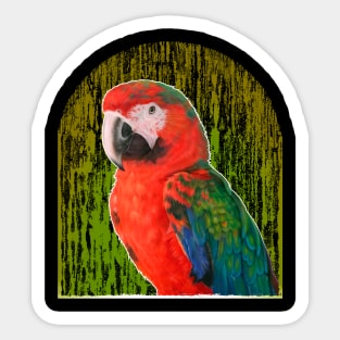 The digital painted parrot (2nd version) Sticker